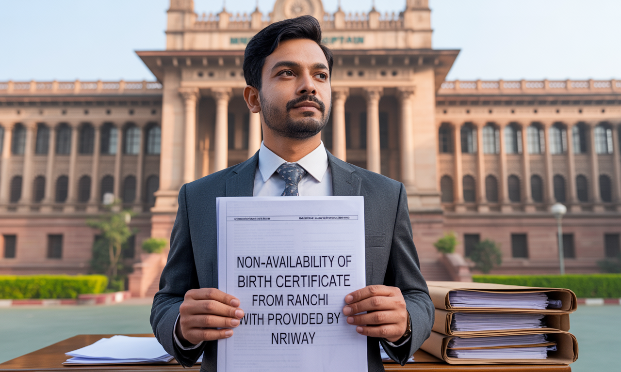 Non-availability of birth certificate from Ranchi, Chandigarh, Surat