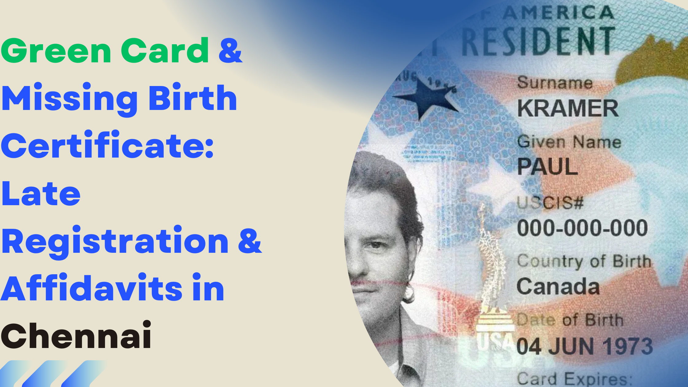 I was born in Chennai (1960) but my birth wasn't registered right away. There's no name on my birth certificate! Can I still get a late birth registration and use an affidavit to explain this